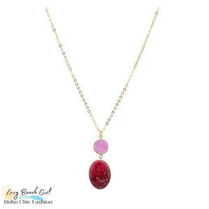 Druzy Quartz Long Necklace